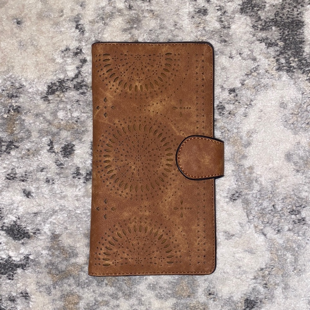 Brown Suede Boho Clutch